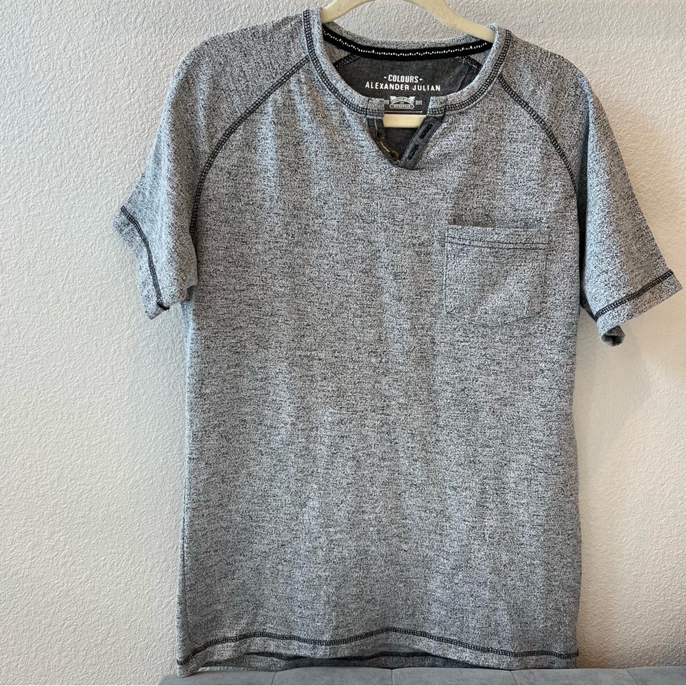 💗ALEXANDER JULIAN COLOURS Grey Short Sleeve Shirt